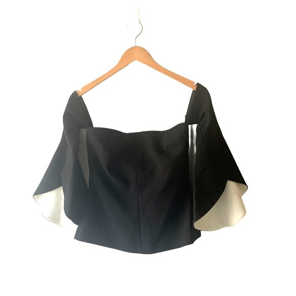 Likely Nolita Top Women's Off Shoulder Cropped Blouse Bell Sleeves Size S - Picture 1 of 8